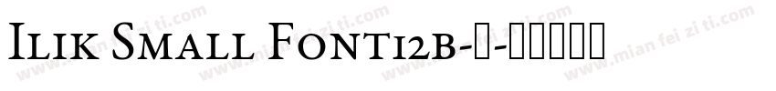 Ilik Small Font12b-普字体转换